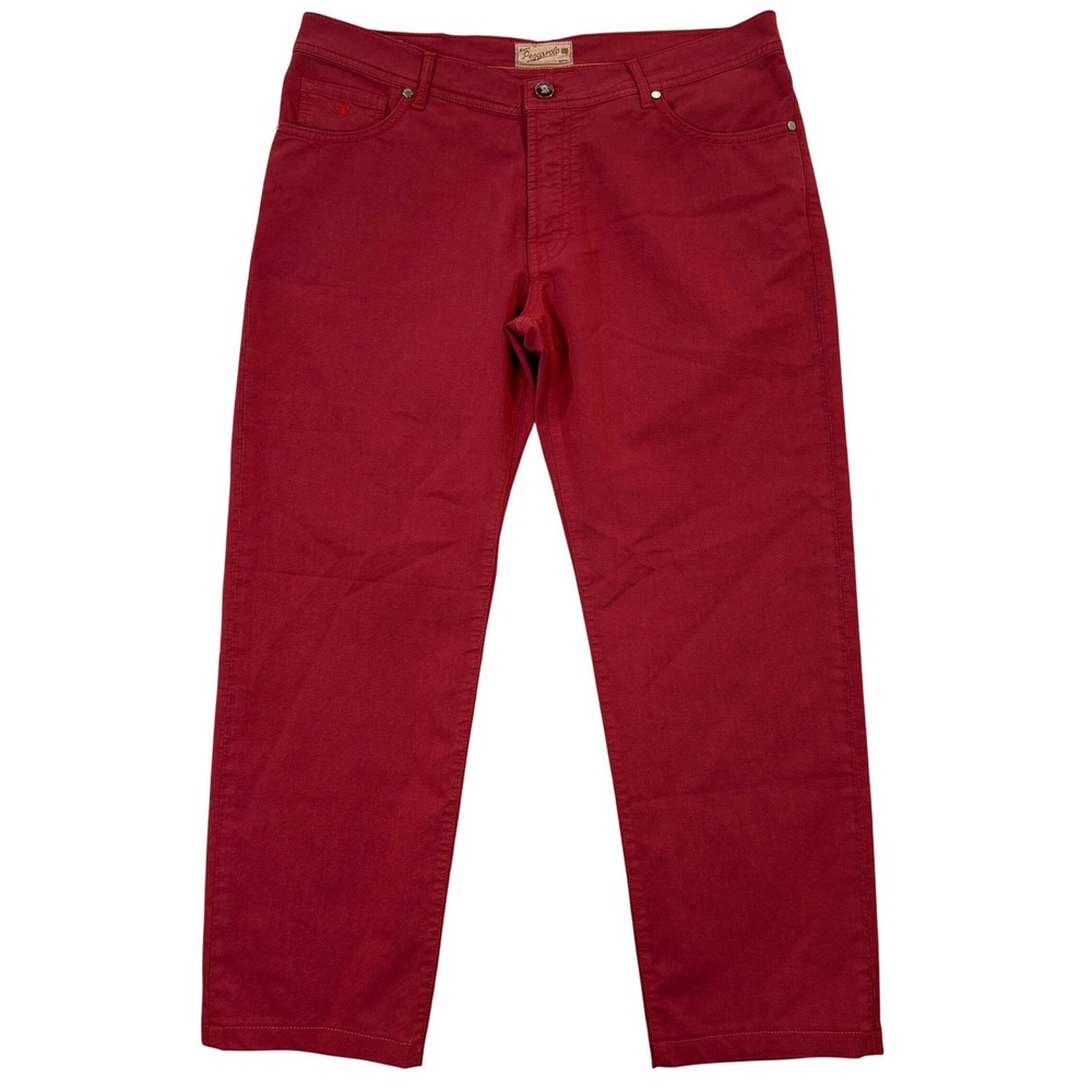 Marco Pescarolo Nerano M Men's 38x28 Red Cotton Blend Straight Leg Pants Italy